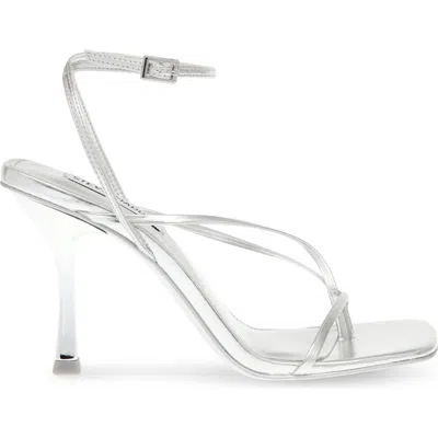 Steve Madden Women's Annie Square Toe High Heel Sandals In Silver