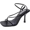 Steve Madden Annie Womens Faux Leather Ankle Heels In Black