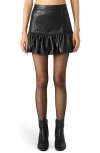 Steve Madden Annika Bubble Hem Faux Leather Miniskirt In Multi