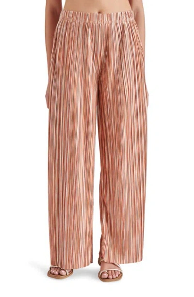 Steve Madden Ansel Stripe Variegated Pleat Pants In Pink