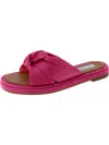 Steve Madden Ansle Womens Slip-on Twist Slide Sandals In Pink