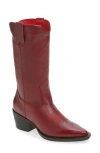 Steve Madden Anslee Western Boot In Red