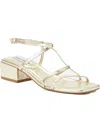 Steve Madden Appealing Womens Faux Leather Strappy Heels In Gold