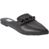 Steve Madden Approve Womens Leather Pointed Toe Mules In Black