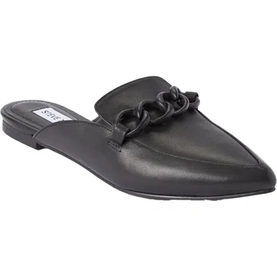Steve Madden Approve Womens Leather Pointed Toe Mules In Black