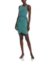 Steve Madden Archer Tie Waist Midi Dress In Green
