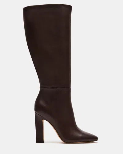 Steve Madden Archers Brown Leather Wide Calf