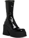 Steve Madden Arrow Womens Patent Square Toe Mid-calf Boots In Multi