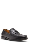 Steve Madden Aryton Woven Penny Loafer In Black