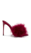 Steve Madden Ashbey Faux Feather Sandal In Red