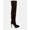 Steve Madden Ashley Taupe Suede In Brown