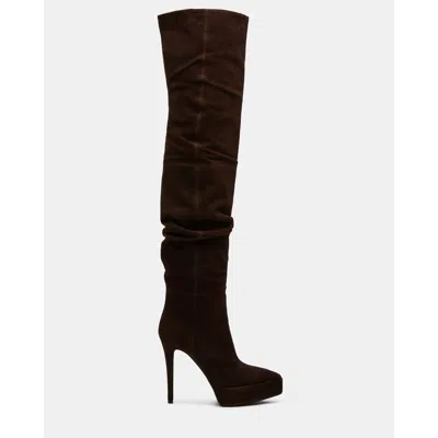 Steve Madden Ashley Taupe Suede In Brown