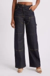 Steve Madden Ashyla Wide Leg Jeans In Purple