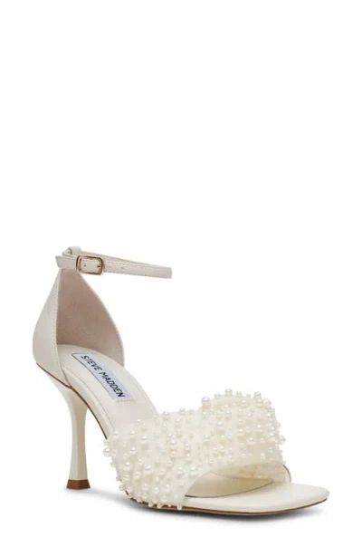 Steve Madden Assume Ankle Strap Sandal In Pearl