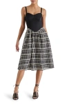 Steve Madden Aster Sleeveless Stretch Cotton Fit & Flare Dress In Black