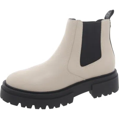 Steve Madden Astute Womens Leather Stretch Chelsea Boots In Multi