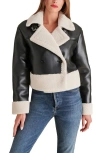 Steve Madden Athen Aviator Jacket In Black