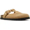 Steve Madden Atticus Clog In Light Tan Suede