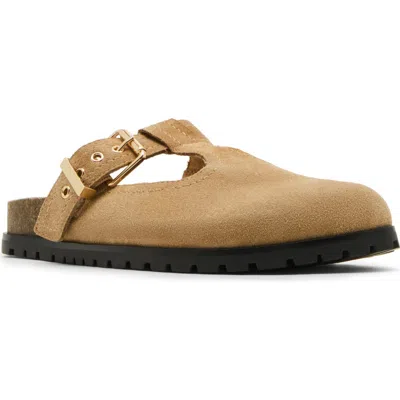 Steve Madden Atticus Clog In Light Tan Suede