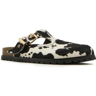 Steve Madden Atticus Genuine Calf Hair Clog In Cowprint Calf Hair