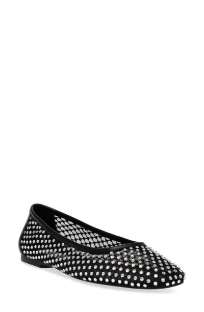 Steve Madden Auden Embellished Flat In 黑色