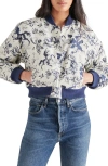 Steve Madden Austen Bomber Jacket In Marine