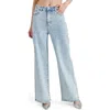 Steve Madden Avaline High Rise Wide Leg Jeans In Light Blue In Light Blue