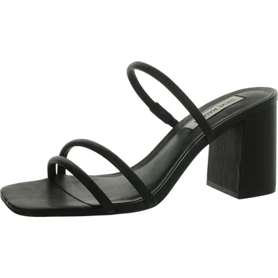 Steve Madden Avani Womens Faux Leather Slip On Heels In Black