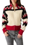 Steve Madden Averia Zip Sweater Jacket In Multi