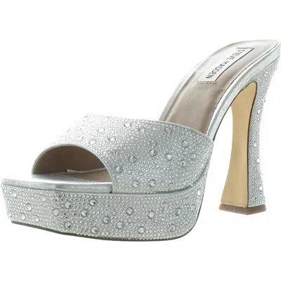 Steve Madden Avery Womens Rhinestone Man Made Platform Heels In Multi