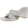 Steve Madden Avi Womens Padded Insole Leather Block Heel In Multi