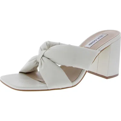 Steve Madden Avi Womens Padded Insole Leather Block Heel In Multi