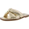 Steve Madden Avianna Womens Criss-cross Faux Leather Slide Sandals In Multi