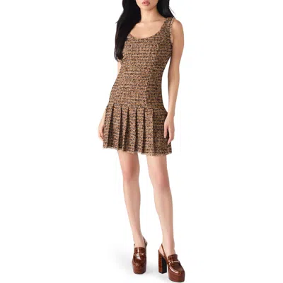STEVE MADDEN STEVE MADDEN AVIE PLEAT DETAIL TWEED MINIDRESS