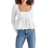 Steve Madden Yura Scoop Neck Bodysuit In White