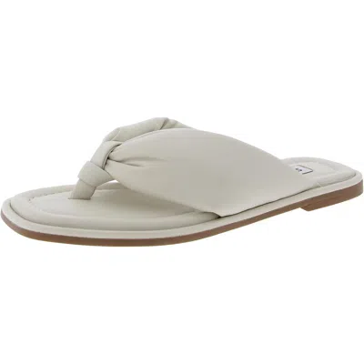 Steve Madden Axe Womens Solid Leather Flip-flops In Multi