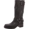 Steve Madden Astor Knee High Moto Boot In Black