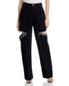 Steve Madden Ayla High Rise Embellished Jeans In Black In Black