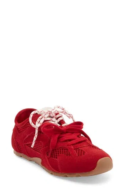 Steve Madden Aziel Mesh Sneaker In Red