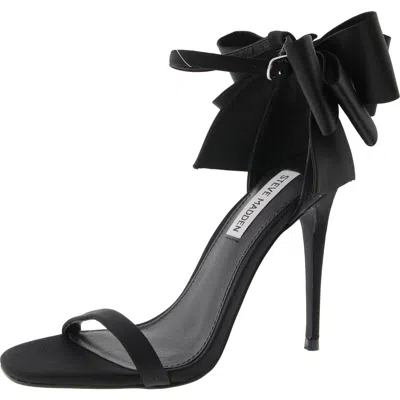 Steve Madden Babylon Womens Bow Satin Heels In Black