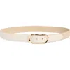 Steve Madden Baguette Textured Belt In Tan
