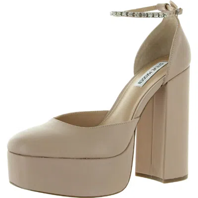 Steve Madden Bangle Womens Leather Ankle Strap Heels In Multi