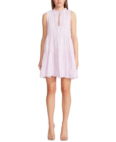 Steve Madden Bb Dakota By  The Papaya Babydoll Dress Women Purple Eyelet Gbo631 In Pink