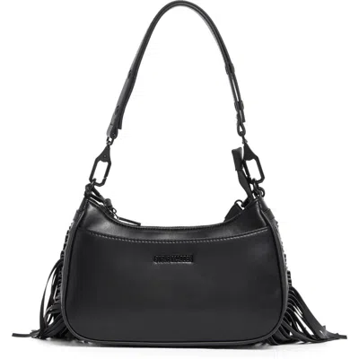 Steve Madden Bcecile Fringe Shoulder Bag In Black