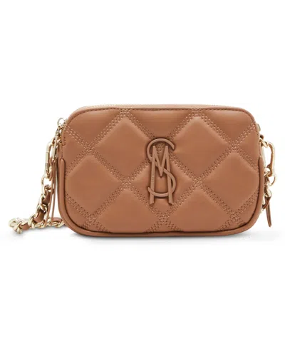 Steve Madden Bdaisy Quilted Crossbody Bag In Cognac