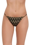 Steve Madden Beaded Strap Bikini Bottoms In Black