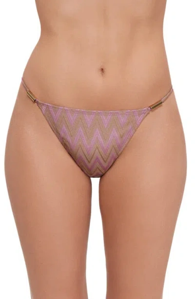 Steve Madden Beaded Strap Bikini Bottoms In Multi