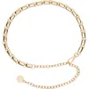 Steve Madden Bean Chain Belt In Gold