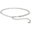 Steve Madden Bean Chain Belt In Silver