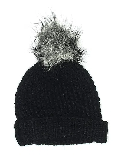 Pre-owned Steve Madden Beanie Hat In Black